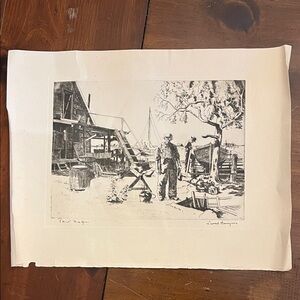 Etching Point Mugu by Lionel Barrymore